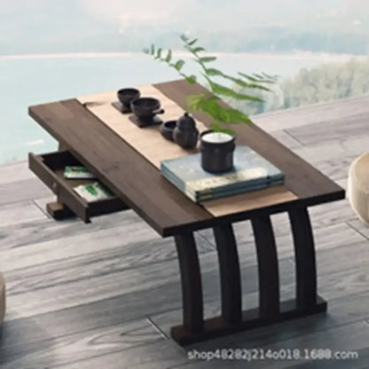 Foldable Low Tea Table Japanese Tatami Bay Window Small Table/Kang Table - 60 cm
