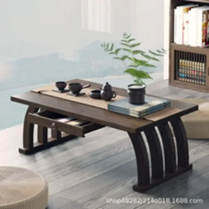 Foldable Low Tea Table Japanese Tatami Bay Window Small Table/Kang Table - 60 cm