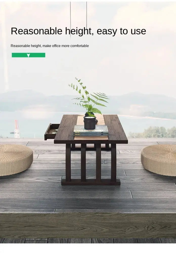 Foldable Low Tea Table Japanese Tatami Bay Window Small Table/Kang Table