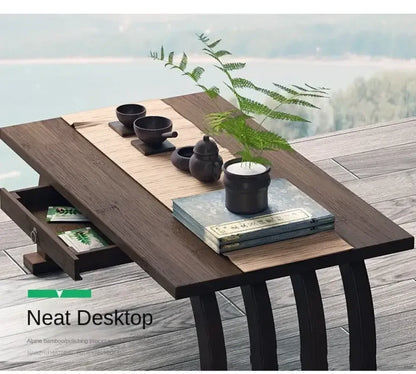 Foldable Low Tea Table Japanese Tatami Bay Window Small Table/Kang Table - 60 cm