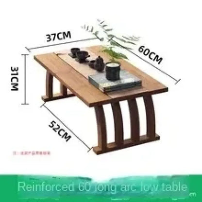 Foldable Low Tea Table Japanese Tatami Bay Window Small Table/Kang Table - 60 cm