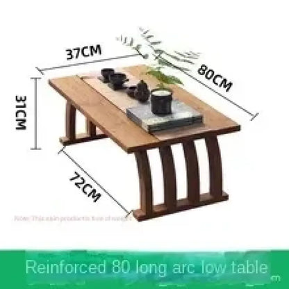 Foldable Low Tea Table Japanese Tatami Bay Window Small Table/Kang Table - 80 cm