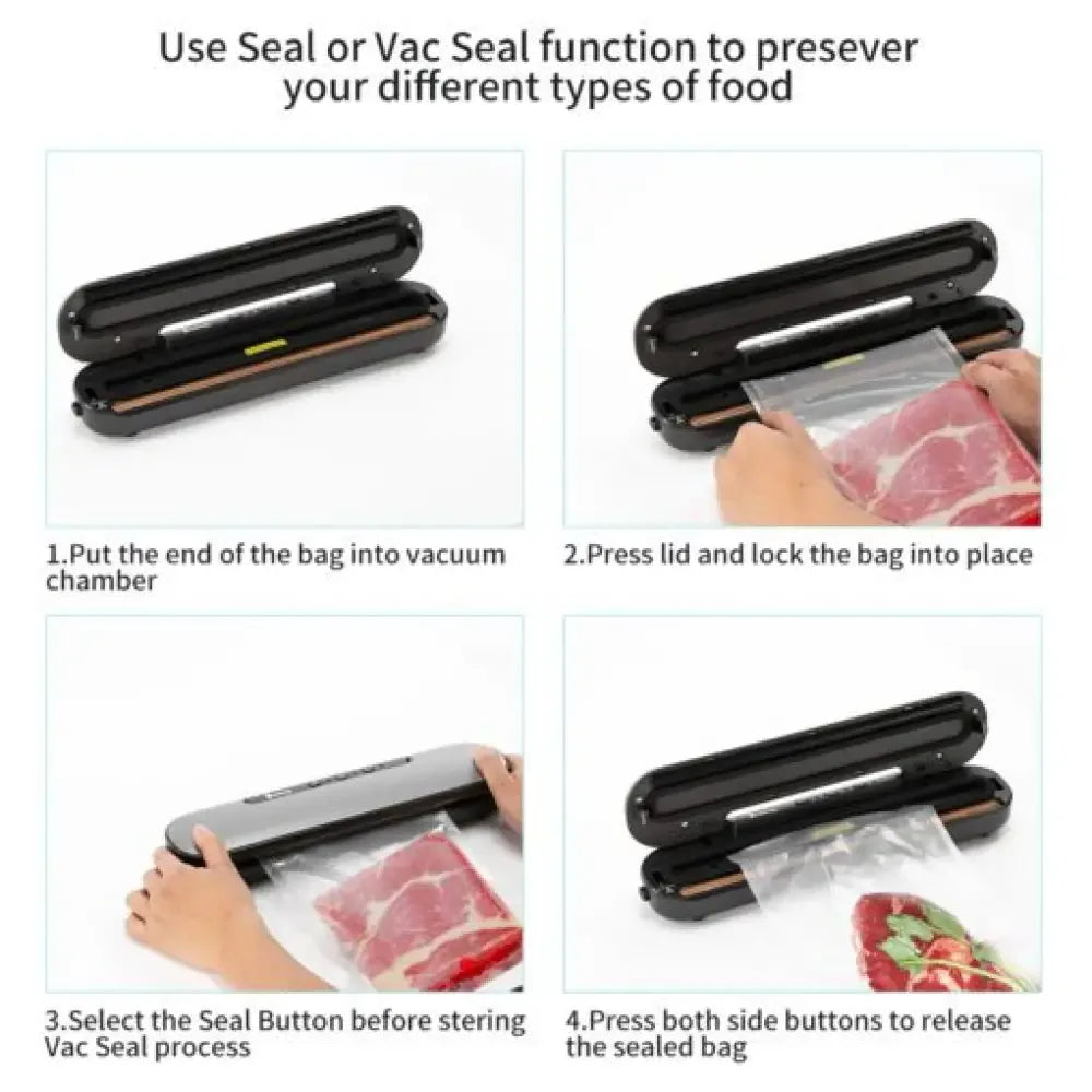 Food Vacuum Sealer Electric Best Portable Food Saver Packing Machine - 