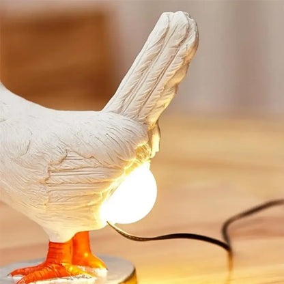 Funny Simulated Animal Chick Night Light Decorative LED Table Lamp for Easter & Home Decor - Hen