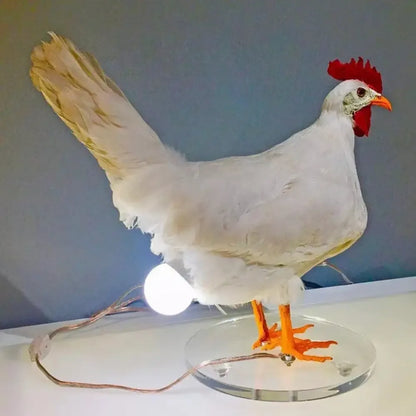 Funny Simulated Animal Chick Night Light Decorative LED Table Lamp for Easter & Home Decor - Hen