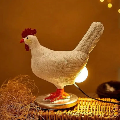 Funny Simulated Animal Chick Night Light Decorative LED Table Lamp for Easter & Home Decor - Hen