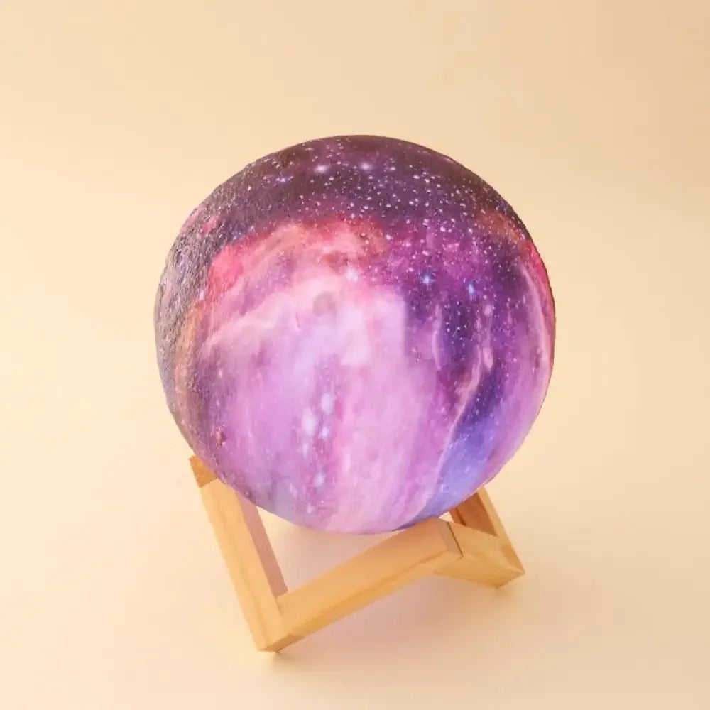 Galaxy Print Moon Lamp - 
