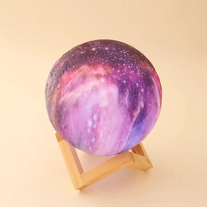 Galaxy Print Moon Lamp - 