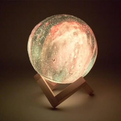 Galaxy Print Moon Lamp - 