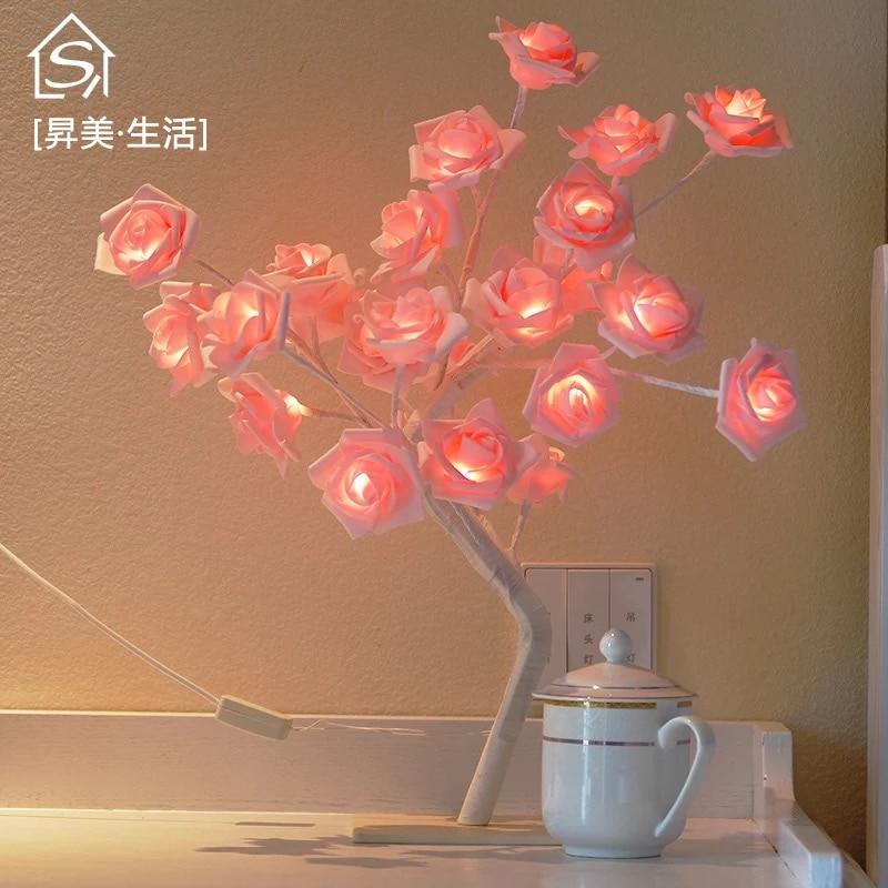 Glowing Flowers Rose Decor