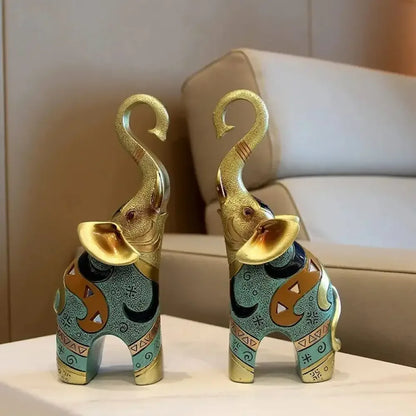 Good Luck Elephant Statue Decorations For Home - Yellow