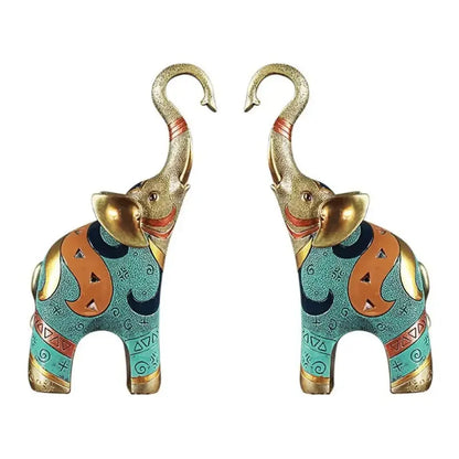 Good Luck Elephant Statue Decorations For Home - Yellow