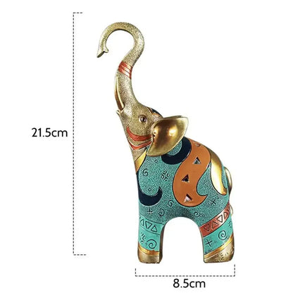 Good Luck Elephant Statue Decorations For Home - Yellow