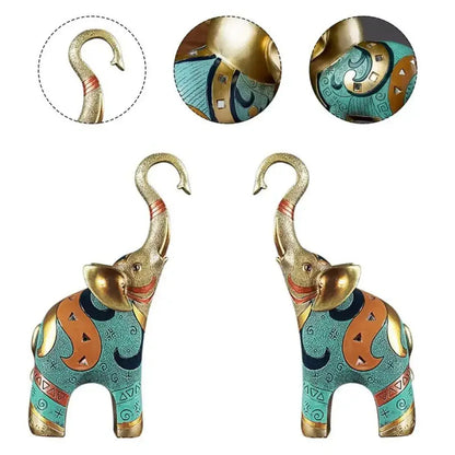 Good Luck Elephant Statue Decorations For Home - Yellow