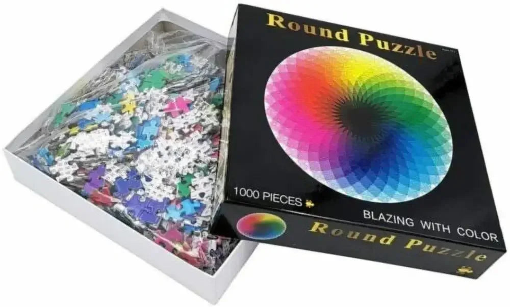 Gradient Color Rainbow Large Round Jigsaw Puzzle