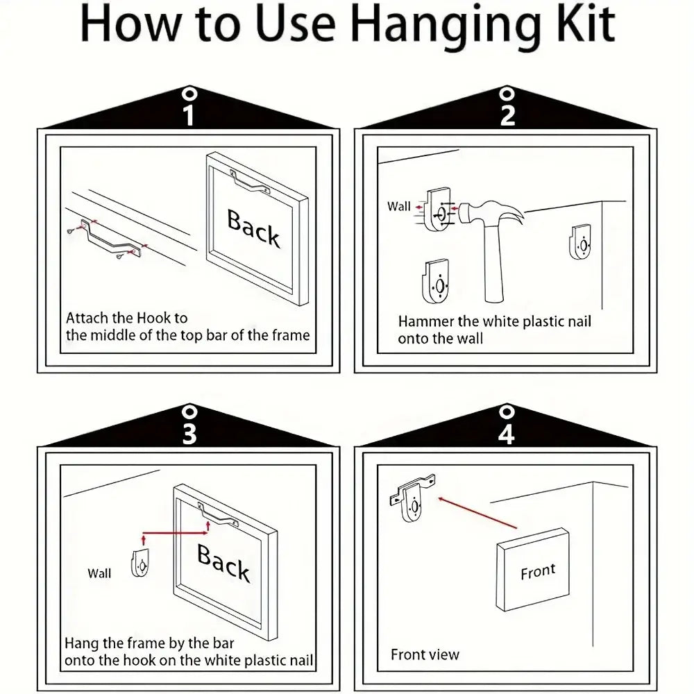 Great White Shark Canvas Wall Art 16x32" Thick Pine Solid Wood Frame