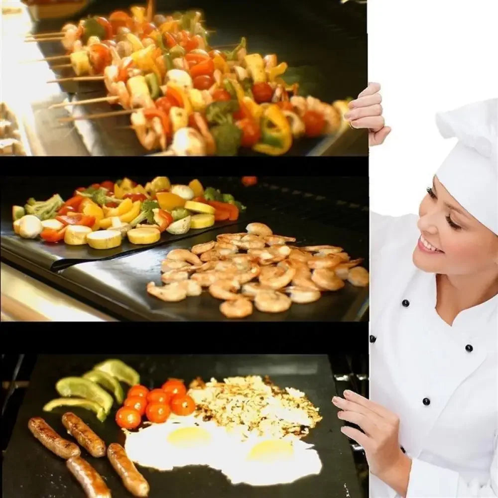 Grill Mat Non-Stick BBQ Grill Mats (5 pcs) - 