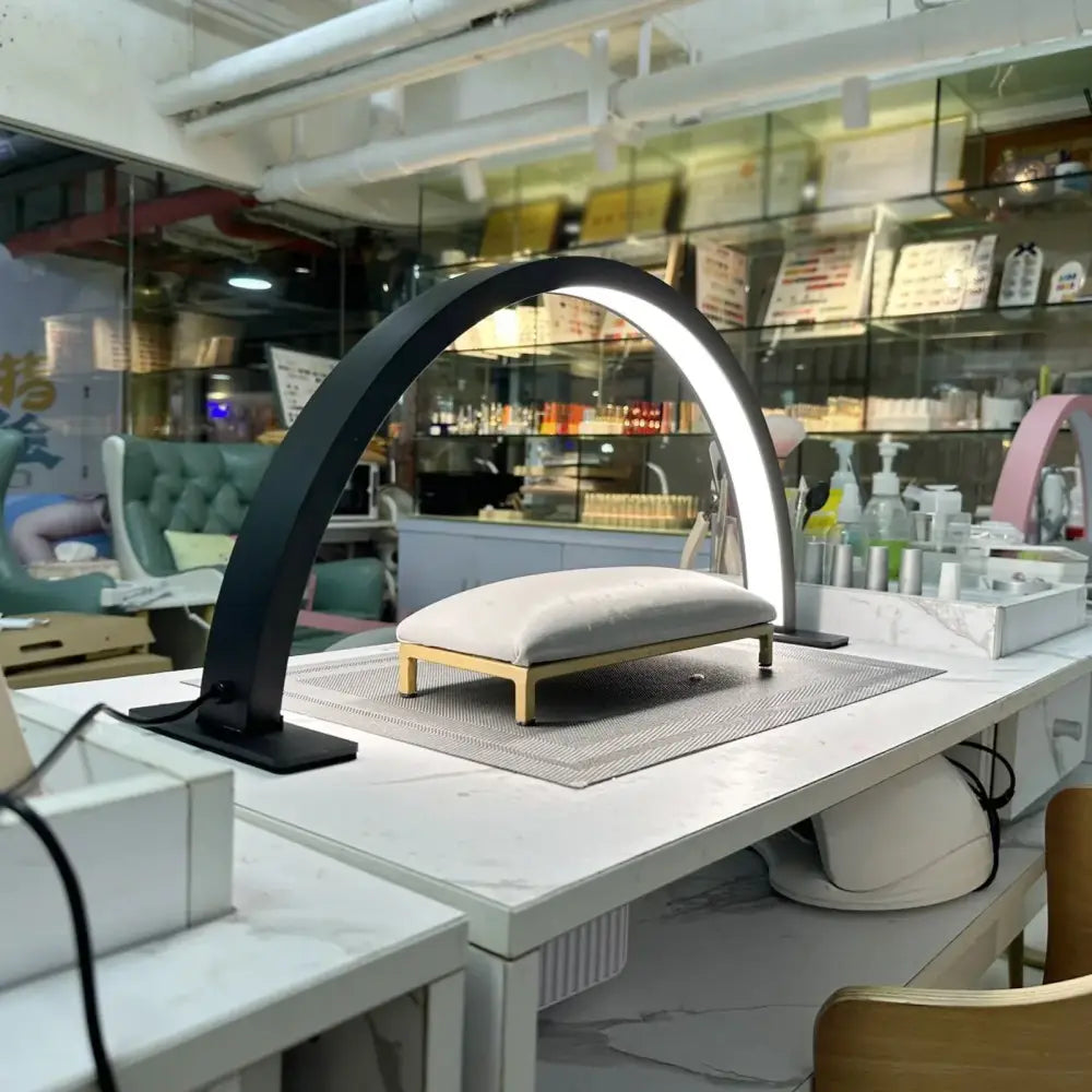 Half-Moon Nail Lamp – 3-Color LED Light for Makeup