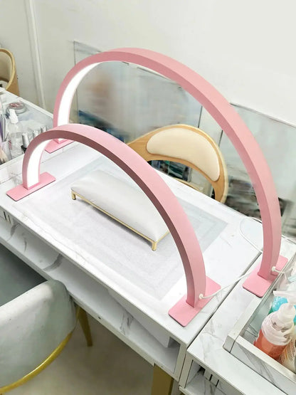 Half-Moon Nail Lamp – 3-Color LED Light for Makeup