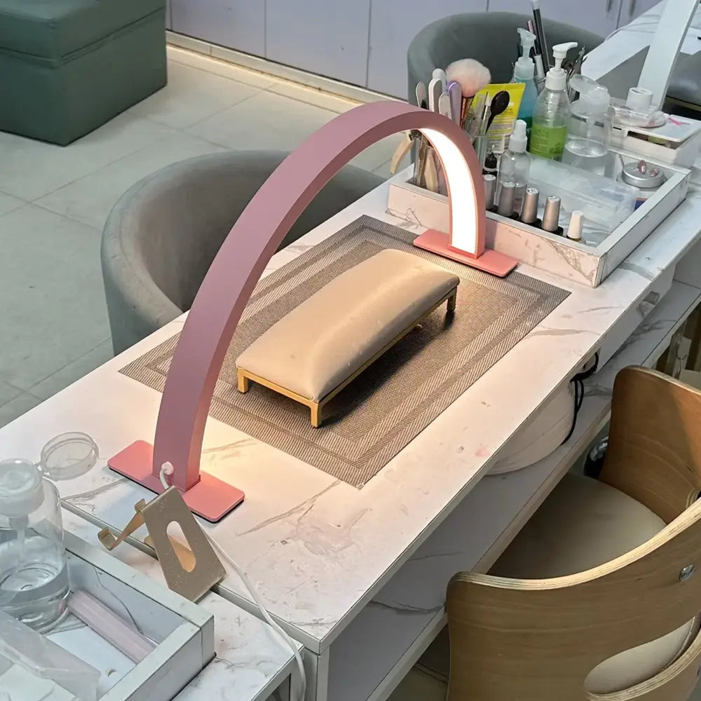 Half-Moon Nail Lamp – 3-Color LED Light for Makeup