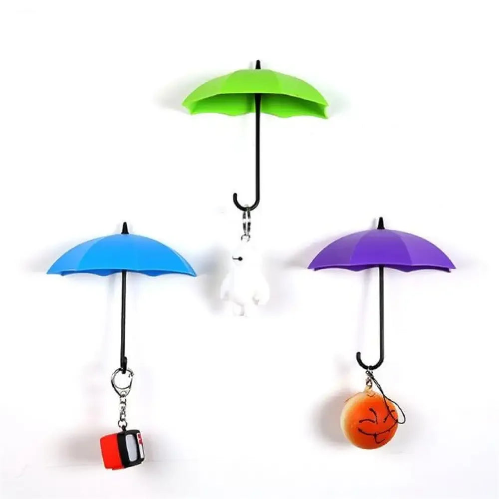 Hanging Umbrella Hook Set - Green, Blue, Purple
