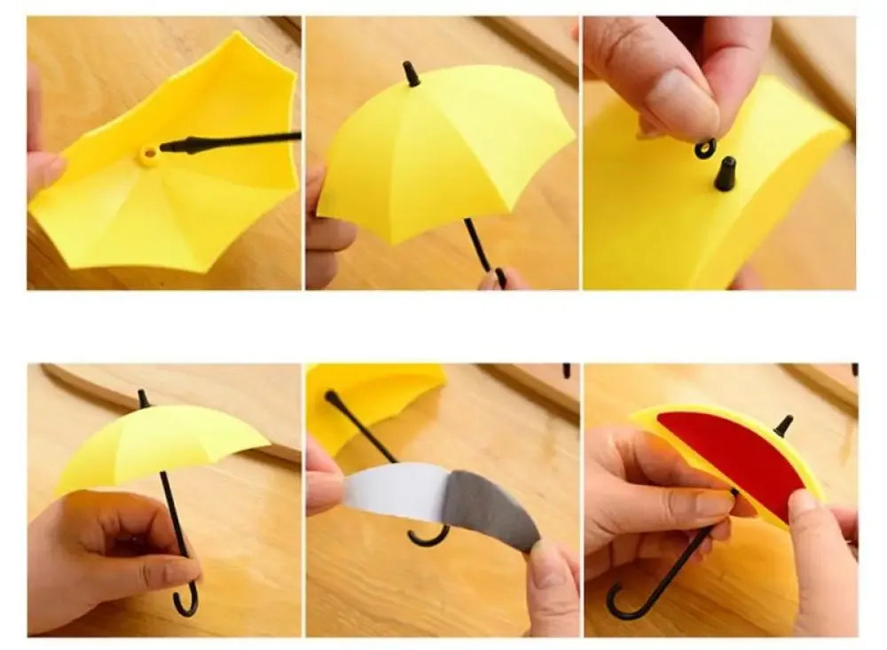 Hanging Umbrella Hook Set - Red, Orange, Yellow