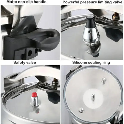 Heavy-Duty Aluminum Pressure Cooker - 5L
