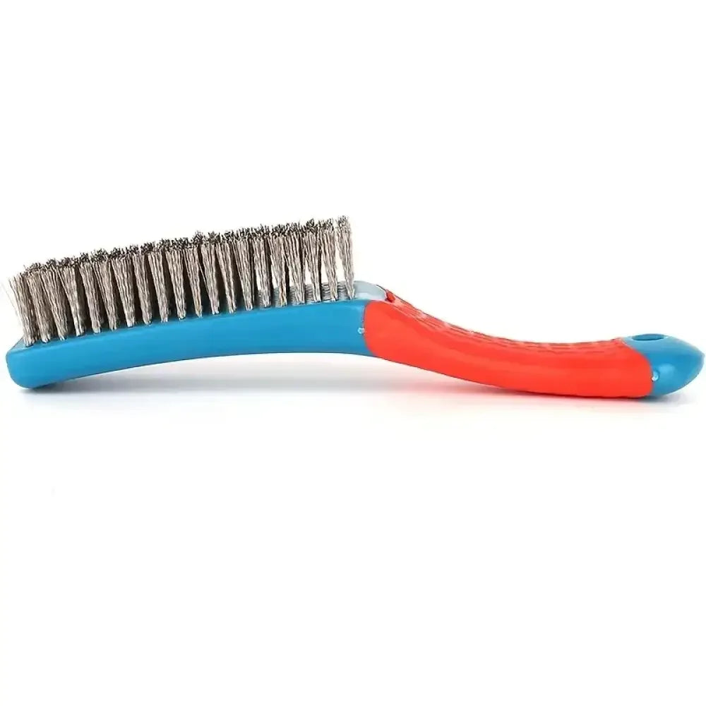 Heavy-Duty Stainless Steel Wire Brush | Rust, Slag & Paint Remover with Comfortable Ergonomic Handle - 