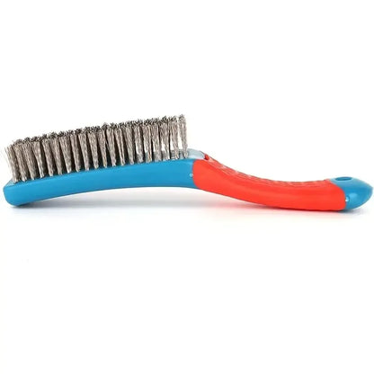 Heavy-Duty Stainless Steel Wire Brush | Rust, Slag & Paint Remover with Comfortable Ergonomic Handle - 