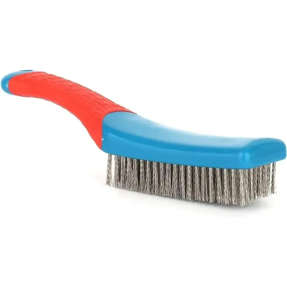 Heavy-Duty Stainless Steel Wire Brush | Rust, Slag & Paint Remover with Comfortable Ergonomic Handle - 