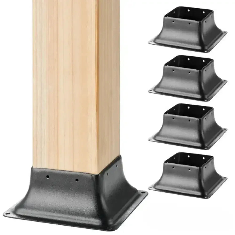 Heavy-Duty Steel Deck & Railing Support - 4Pcs