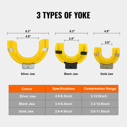 Heavy Duty Strut Spring Compressor Kit with 3 Interchangeable Yokes, 9921 lbs Load Capacity
