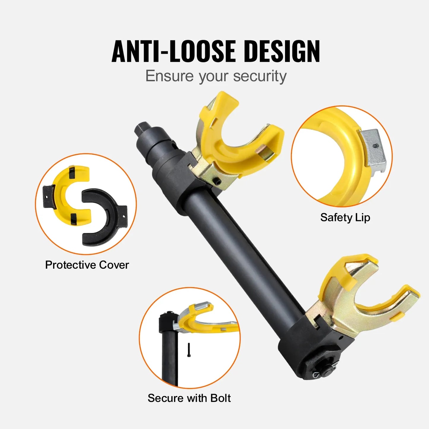 Heavy Duty Strut Spring Compressor Kit with 3 Interchangeable Yokes, 9921 lbs Load Capacity