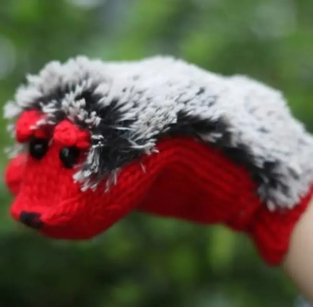 Hedgehog Mittens - Red