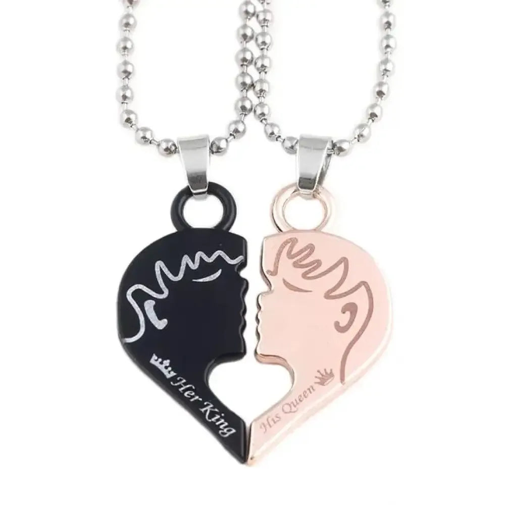 Her King His Queen Couple Necklace - Necklace Set 2