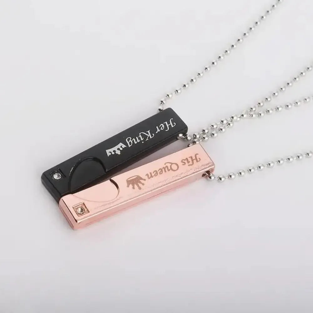 Her King His Queen Couple Necklace - Necklace Set 3