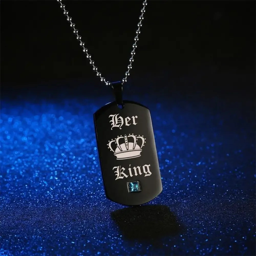 Her King His Queen Couple Necklace - Necklace Set 3