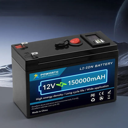 High-Quality 12V 150Ah Lithium Battery with Smart BMS, Deep Cycle for Solar, RV, Marine & Off-Grid