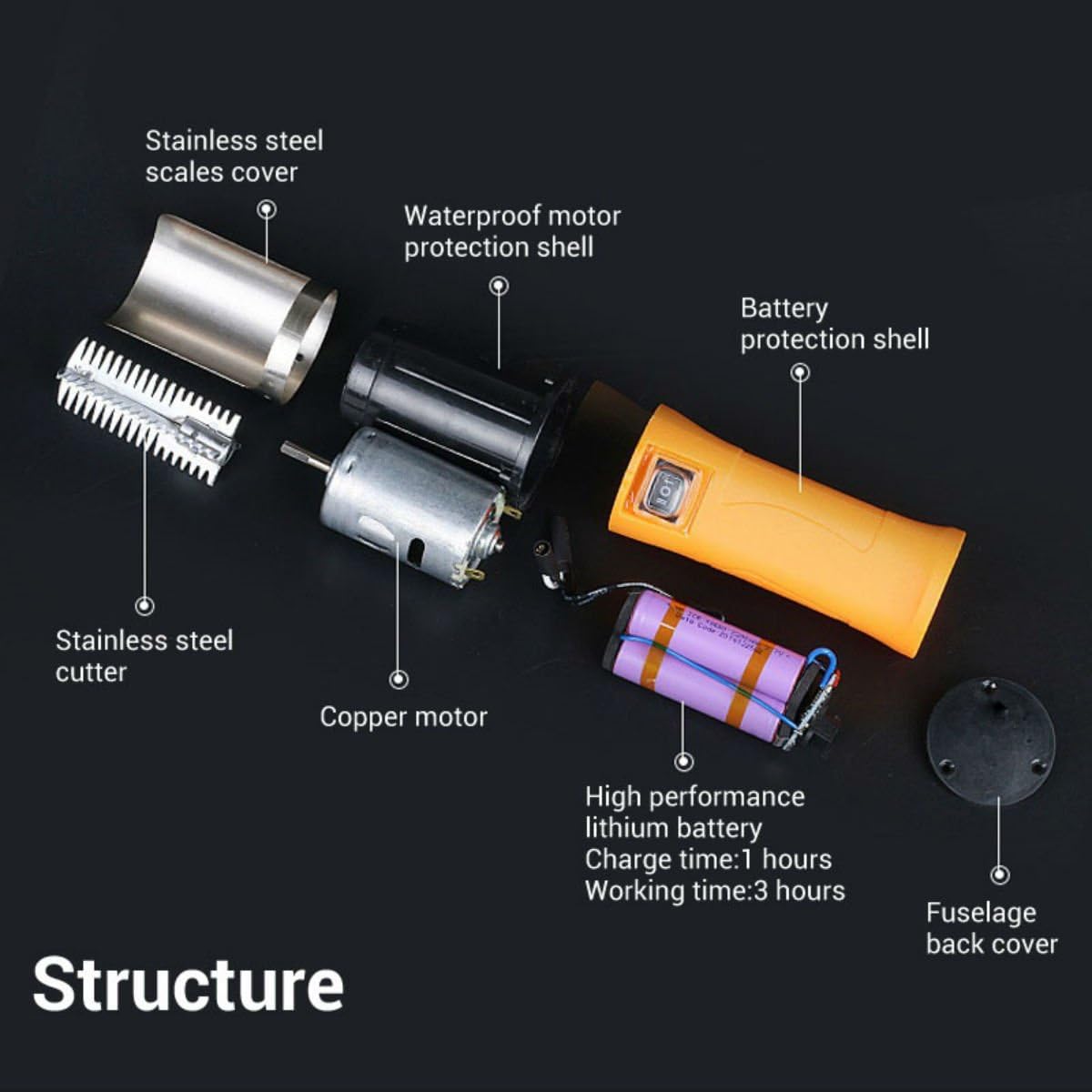 High Quality Electric Fish Scaler Tool