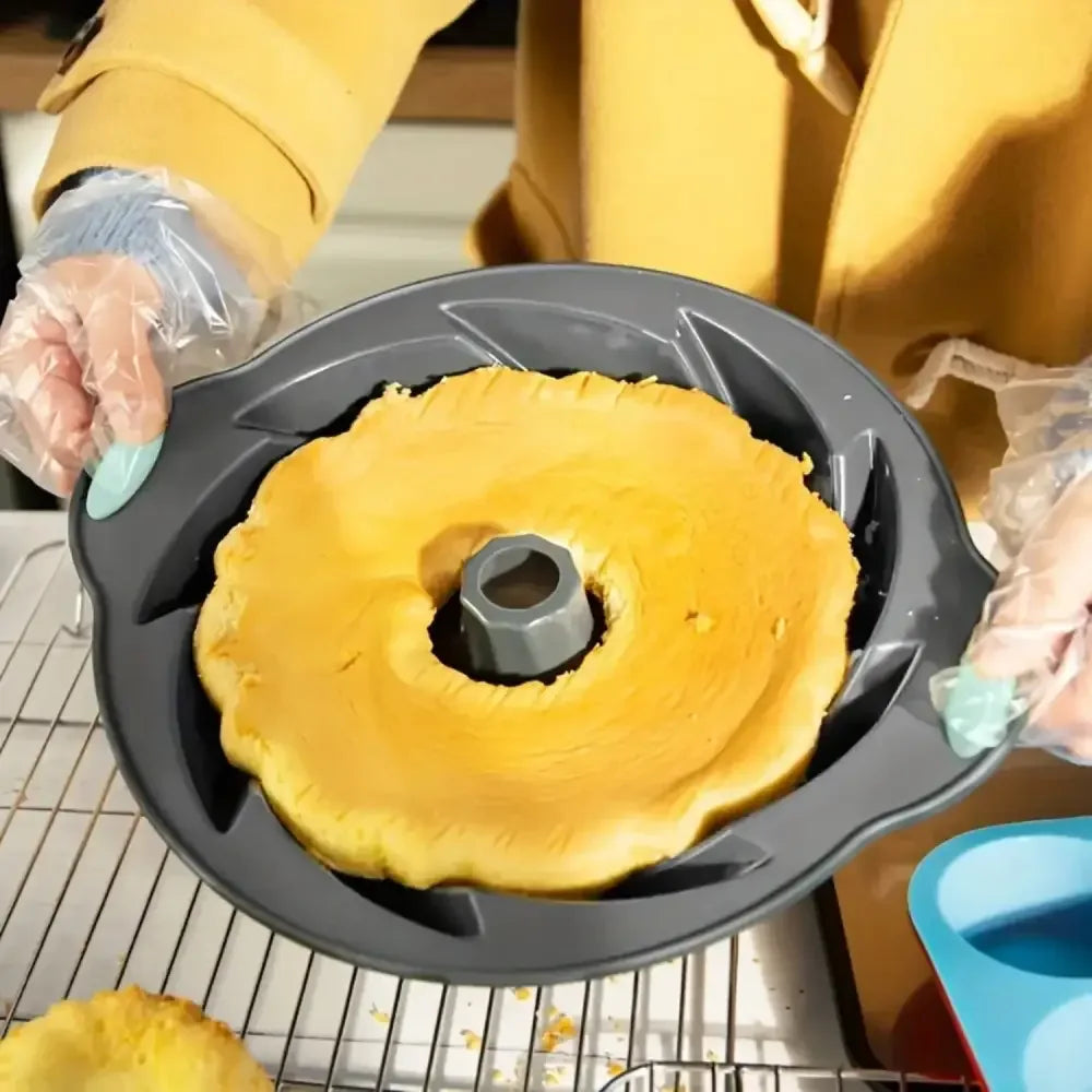 High-Quality Silicone Cyclone Cake Mold | Non-Stick, High-Temperature Resistant Oven Baking Pan - 