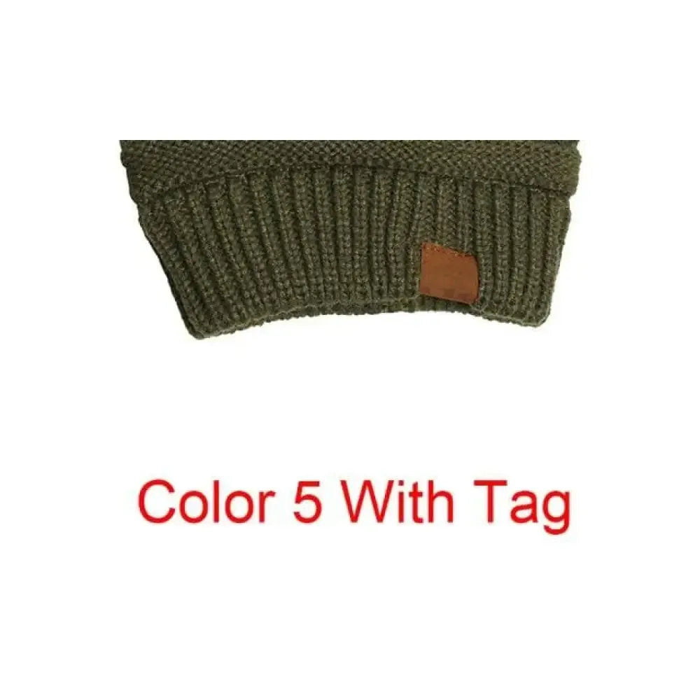 Hightail Beanie Ponytail Cap - Olive Green / Have Tag