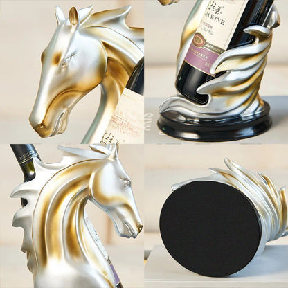 Horse Shape Display Shelf Wine Holder Animal Statue