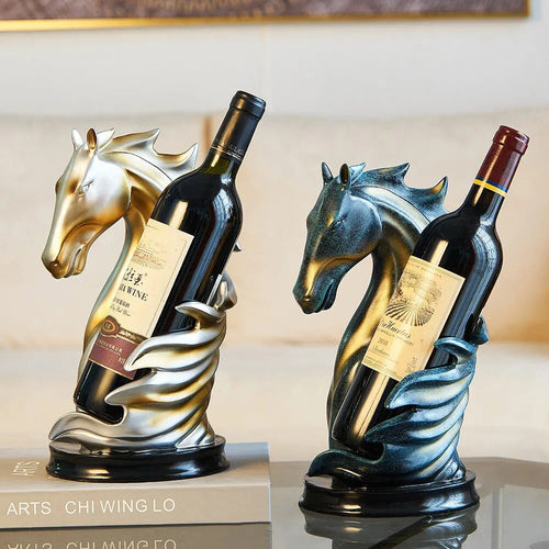 Horse Shape Display Shelf Wine Holder Animal Statue