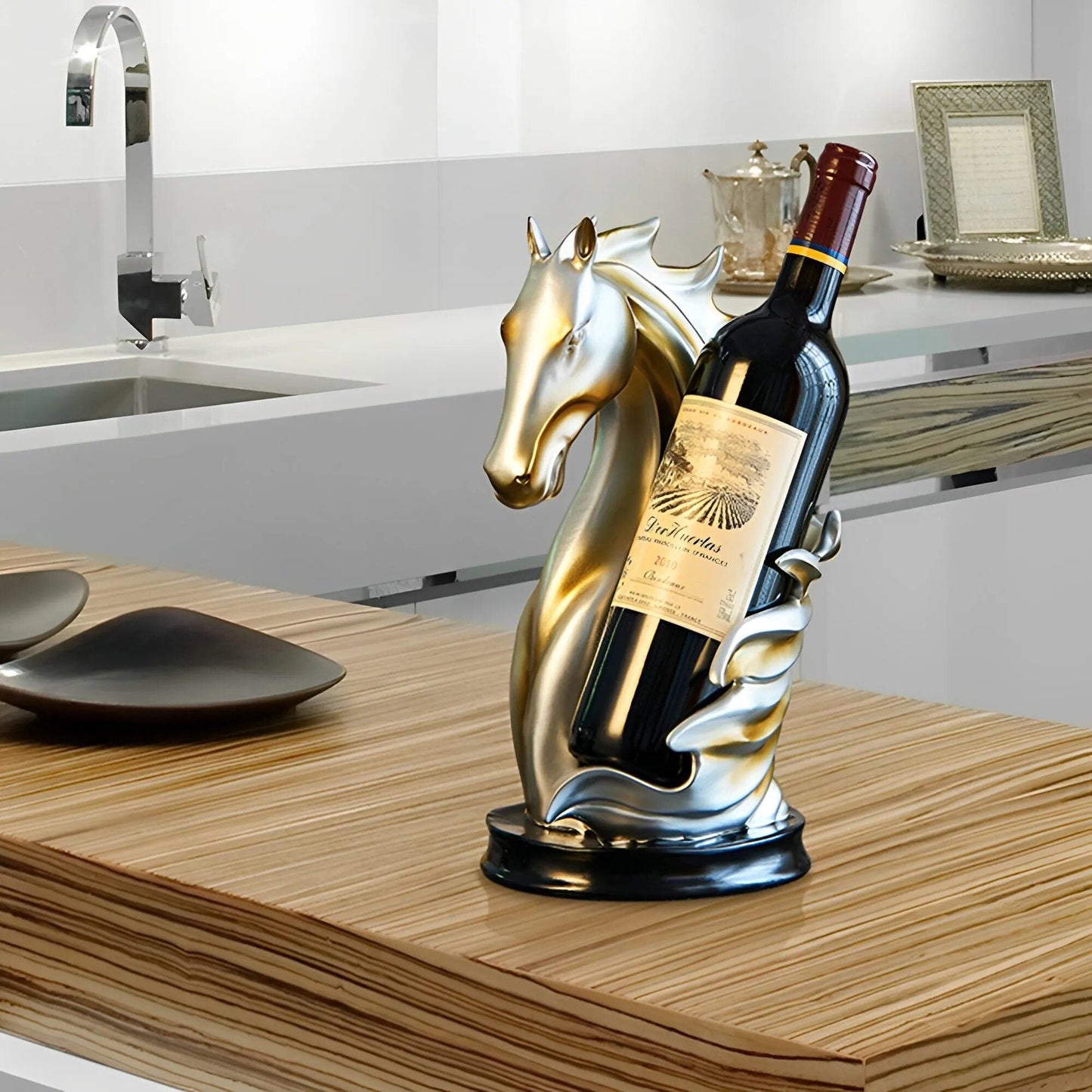 Horse Shape Display Shelf Wine Holder Animal Statue