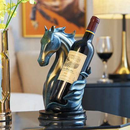 Horse Shape Display Shelf Wine Holder Animal Statue