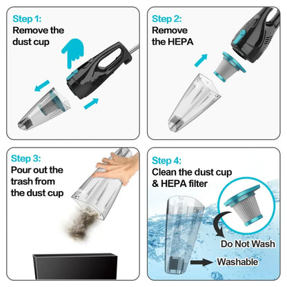 INSE R3S Corded Handheld Vacuum Cleaner | 16Kpa Suction, 6M Extra-Long Cord for Car & Hard Floors