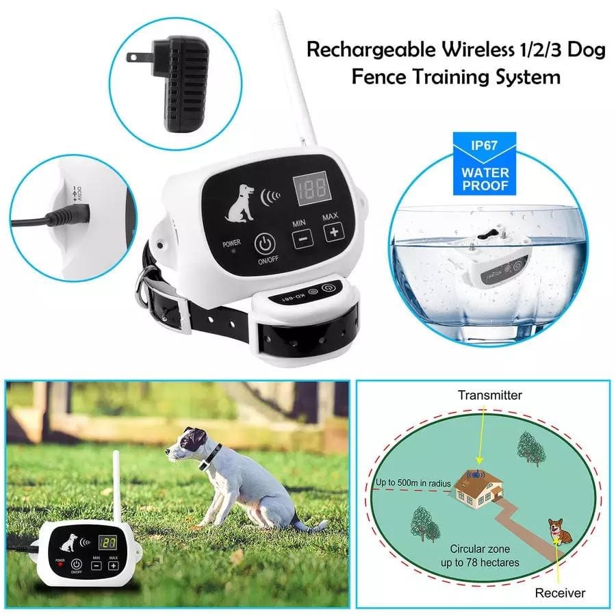 Invisible wireless dog fence with shock collars