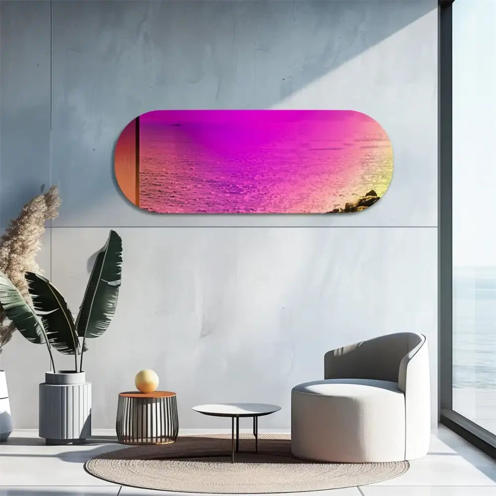 Iridescent Rainbow Wall Mirror Aesthetic Full-Length Glass Accent Mirror