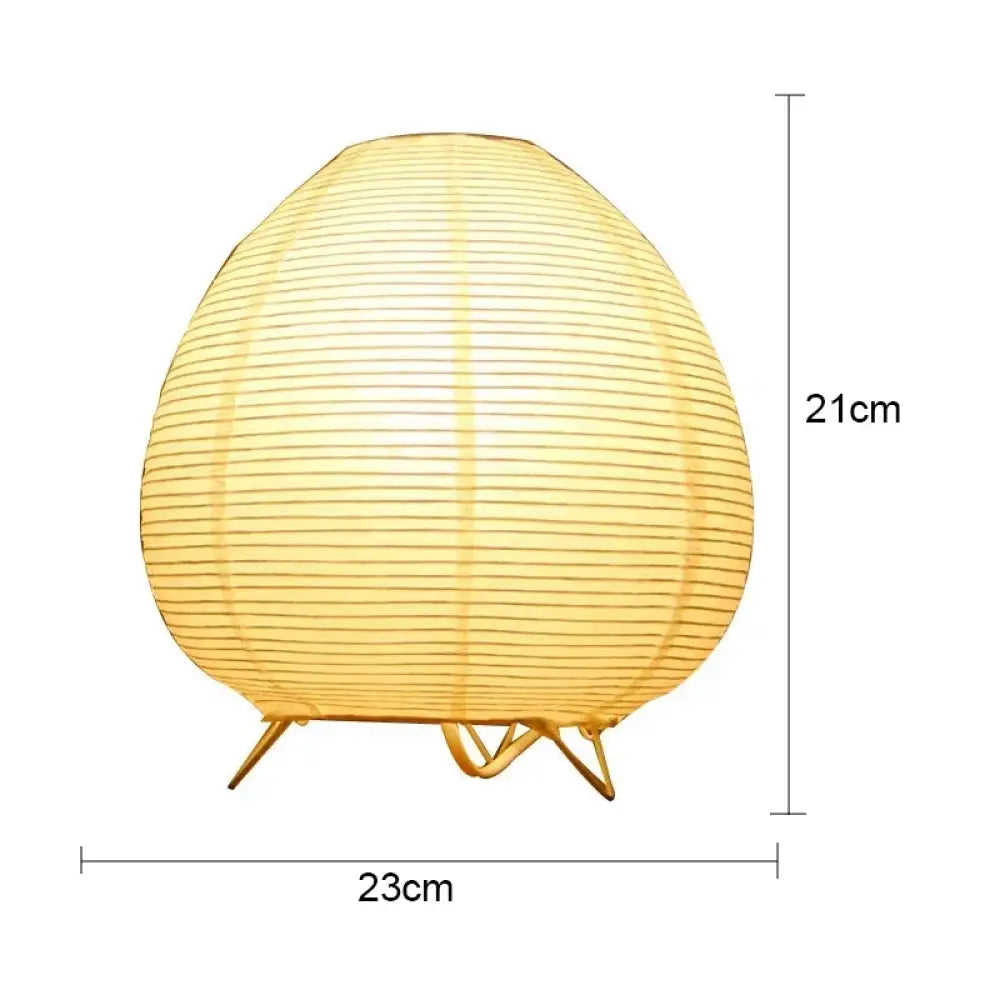 Japanese Lantern LED Table Lamp Rice Paper Light, Minimalist Bedside & Study Art Decor