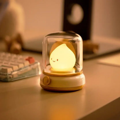 Kerosene LED Night Light Dimmable White Noise Lamp 12H Battery
